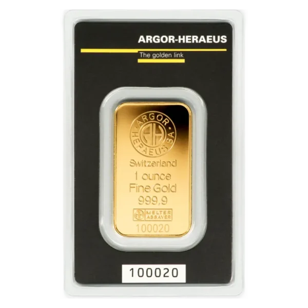 1 oz Gold Bar | Argor-Heraeus