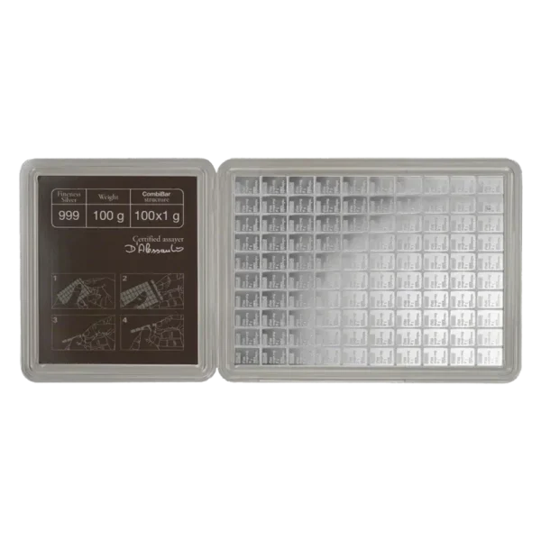 100 x 1g CombiBar® | Silver | Valcambi