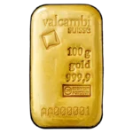 100g Gold Bar | Valcambi | Casted