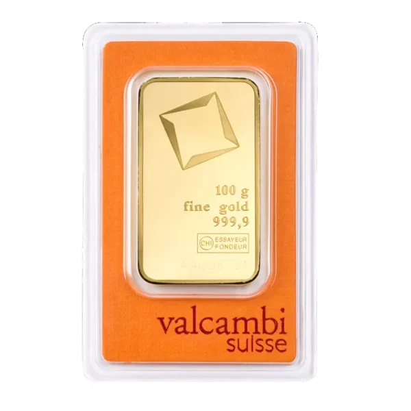 100g Gold Bar | Valcambi | Minted