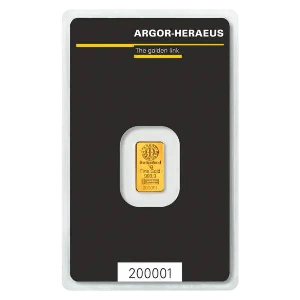 1g Gold Bar | Argor-Heraeus