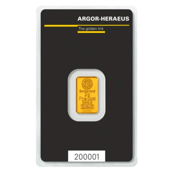 2g Gold Bar | Argor-Heraeus