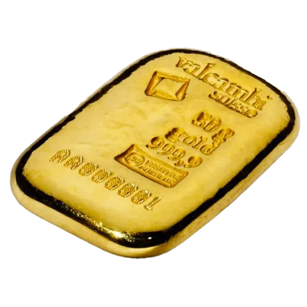 50g Gold Bar | Valcambi | Casted