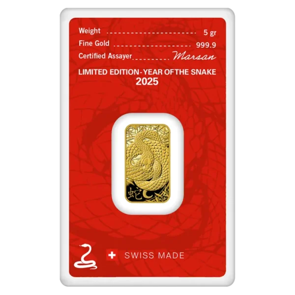 5g Gold Bar | Argor-Heraeus | Year Of The Snake | 2025