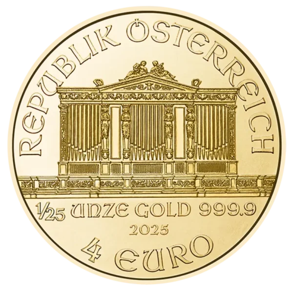 1/25 oz Vienna Philharmonic Gold Coin | 2025