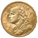 20 Swiss Francs Vreneli | Gold | 1897-1949