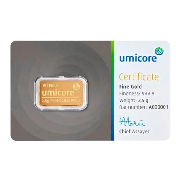 2.5g Gold Bar | Umicore