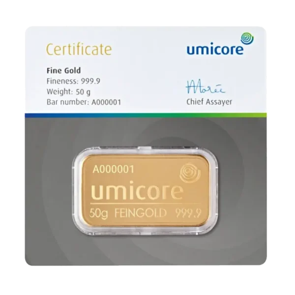 50g Gold Bar | Umicore