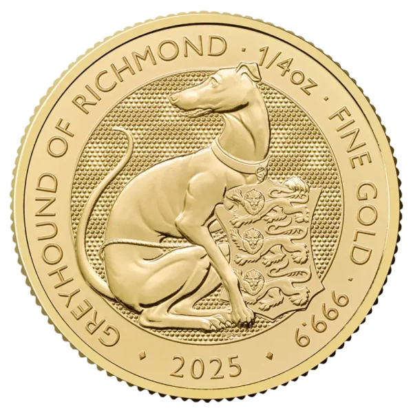 1/4 oz Tudor Beasts Greyhound of Richmond Gold Coin | 2025