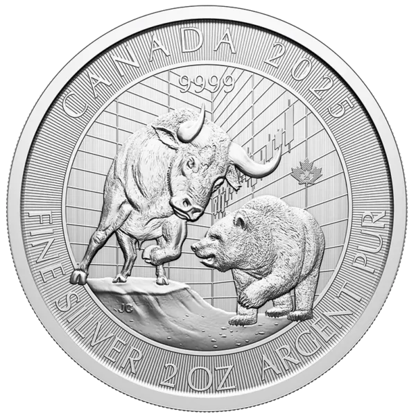 2 oz Bull and Bear Silver Coin | 2025