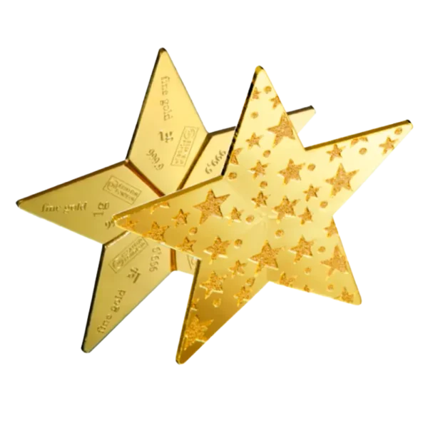 5 x 1g CombiBar Star | Gold | Valcambi | Glittering Stars
