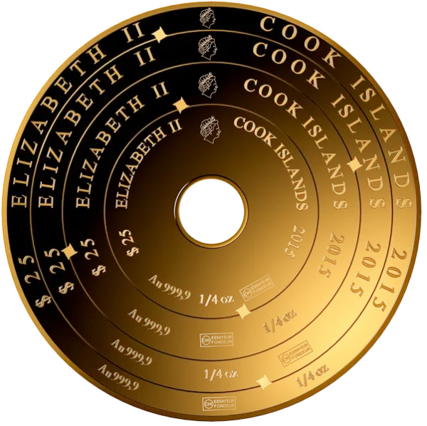 1 oz Cook Island Armillary Valcambi Gold Coin