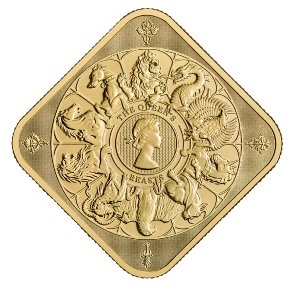 1 oz Queen's Beast Completer Gold Bar | Royal Mint