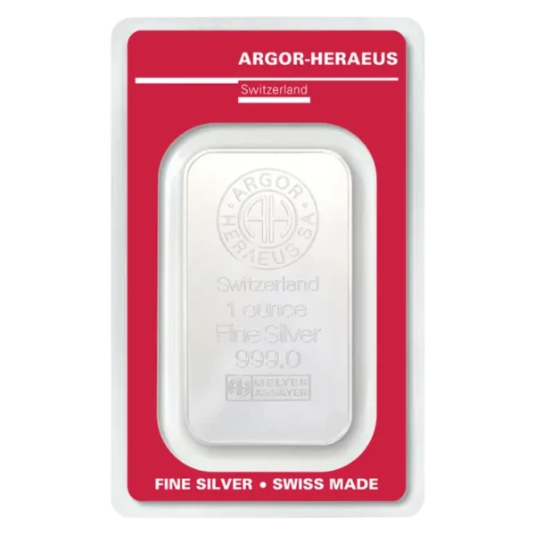 1 oz Silver Bar | Argor-Heraeus