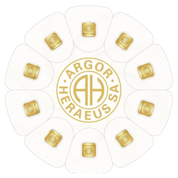 10 x 1g Gold Bars GoldSeed | Argor-Heraeus