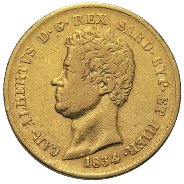 20 Lira Sardinia Charles Albert | Gold | 1831 - 1849