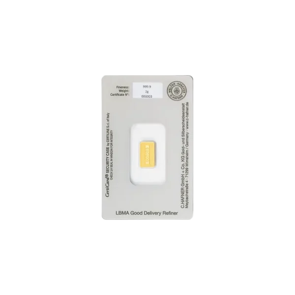 2g Gold Bar | C.Hafner