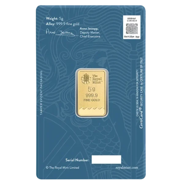 5g Britannia Gold Bar | Royal Mint