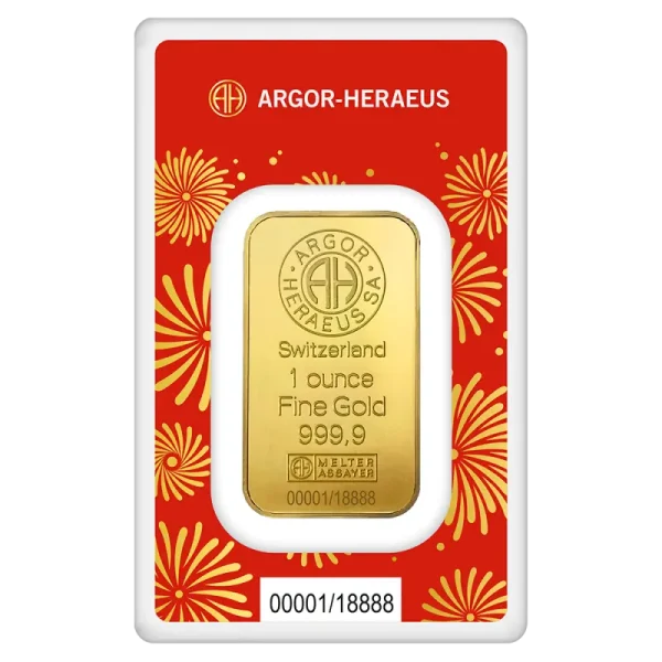 1 oz Gold Bar | Argor-Heraeus | Year Of The Snake | 2025