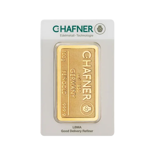 100g Gold Bar | C.Hafner | Minted
