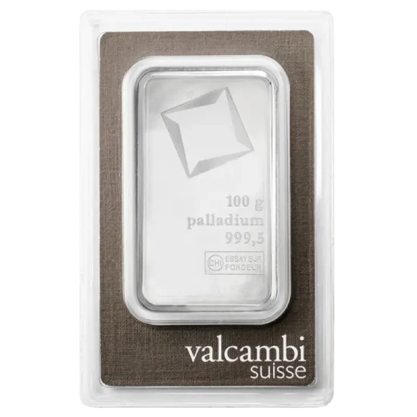 100g Palladium Bar | Valcambi