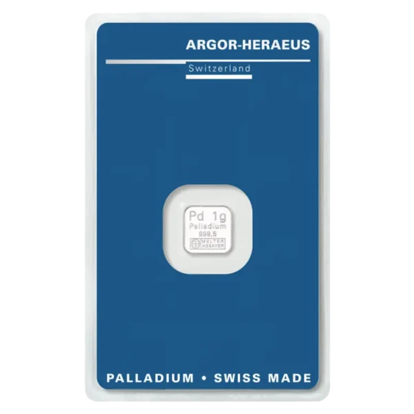 1g Palladium Bar | Argor-Heraeus