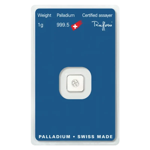 1g Palladium Bar | Argor-Heraeus