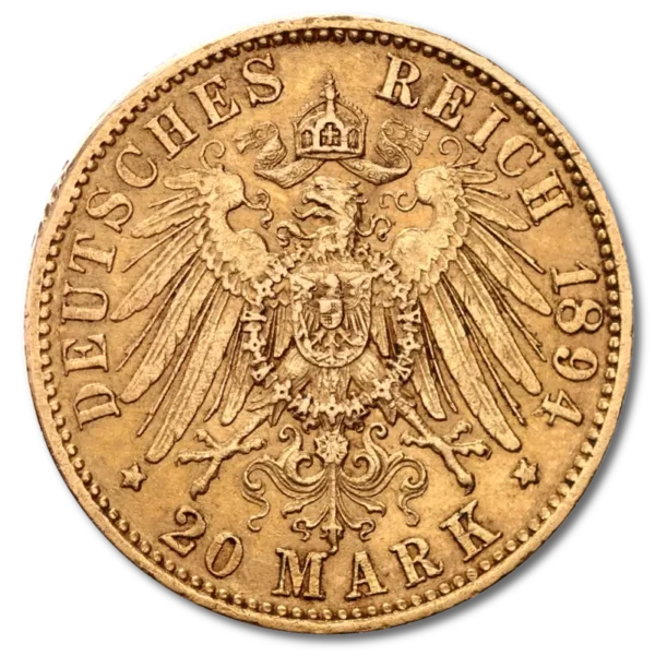 20 Mark Emperor Wilhelm II Prussia Gold Coin | 1888-1913