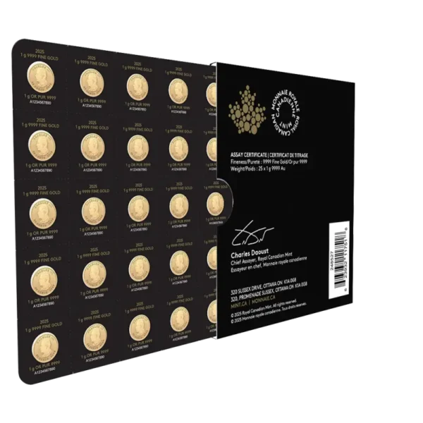 25 x 1g MapleGram Gold | 2025
