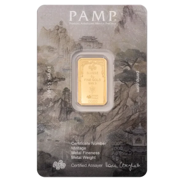 5g Gold Bar | PAMP | Lucky Buddha