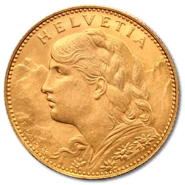 10 Swiss Francs Half Vreneli | Gold | 1911-1922