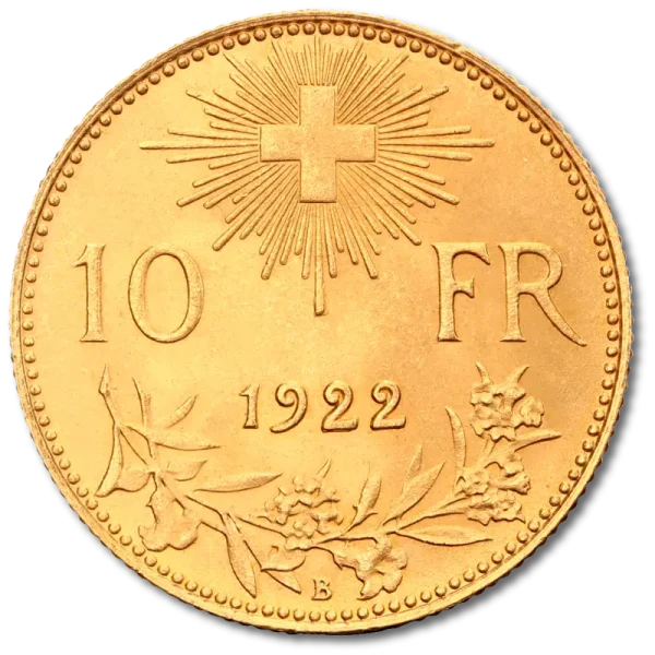 10 Swiss Francs Half Vreneli | Gold | 1911-1922