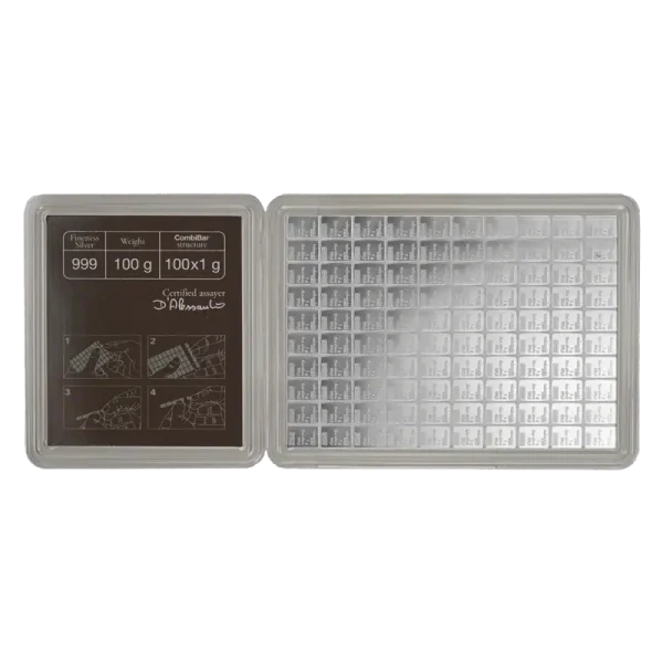 100 x 1g CombiBar® | Silver | Valcambi | Damaged Packaging
