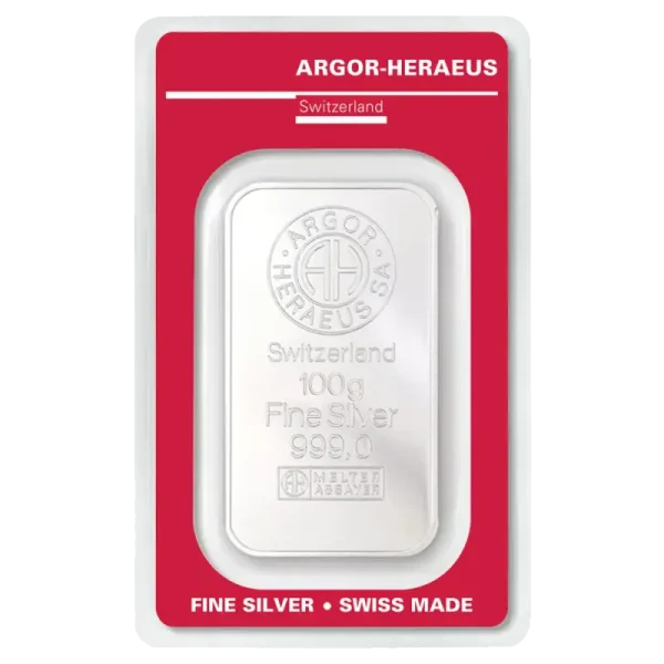 100g Silver Bar | Argor-Heraeus