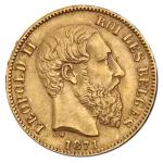 20 Franc Leopold II Belgium Gold Coin | 1867 -1882