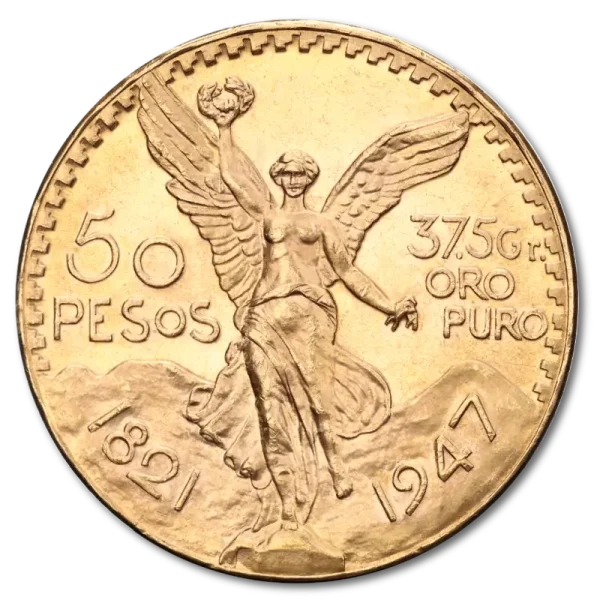 50 Gold Mexican Pesos | 1821-1947