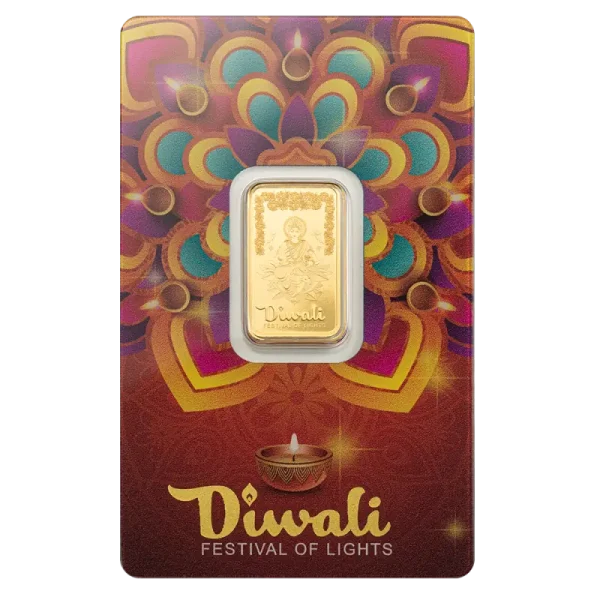 5g Gold Bar | PAMP | Diwali Lakshmi & Rangoli