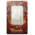 1 oz Diwali Lakshmi & Rangoli Silver Bar | PAMP