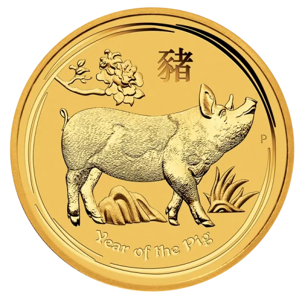 1 oz Lunar II Pig Gold Coin | 2019