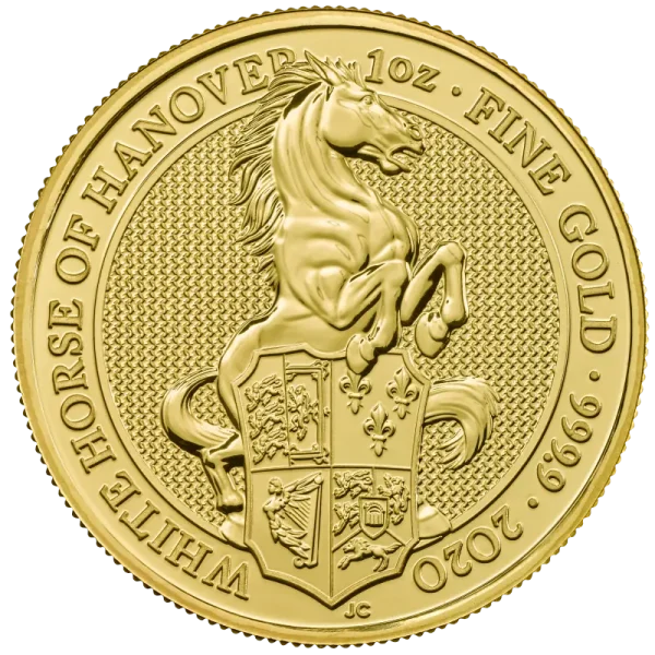 1 oz Queen's Beasts White Horse of Hanover Gold Coin | 2020