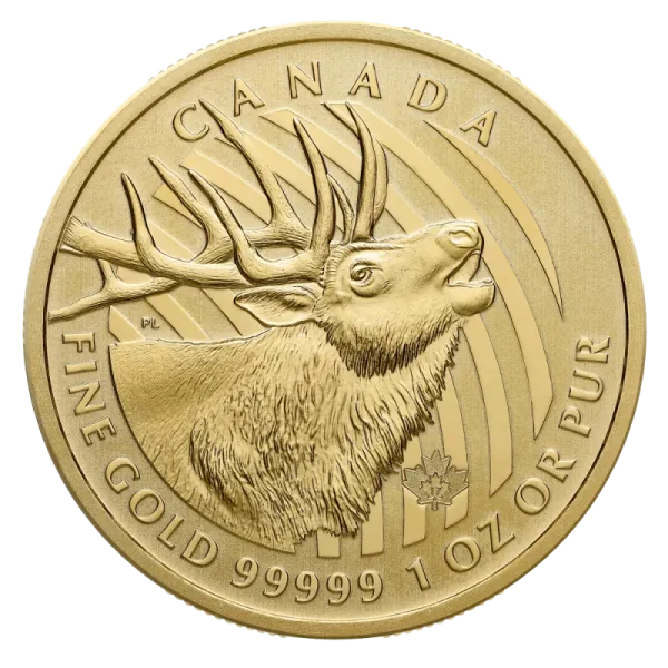 1 oz Call of the Wild The Elk .99999 Gold Coin (2017)