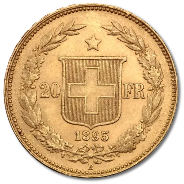20 Swiss Francs Helvetica | Gold | 1883-1896