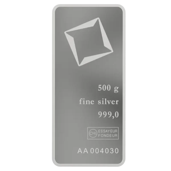 500g Silver Bar | Valcambi | Minted