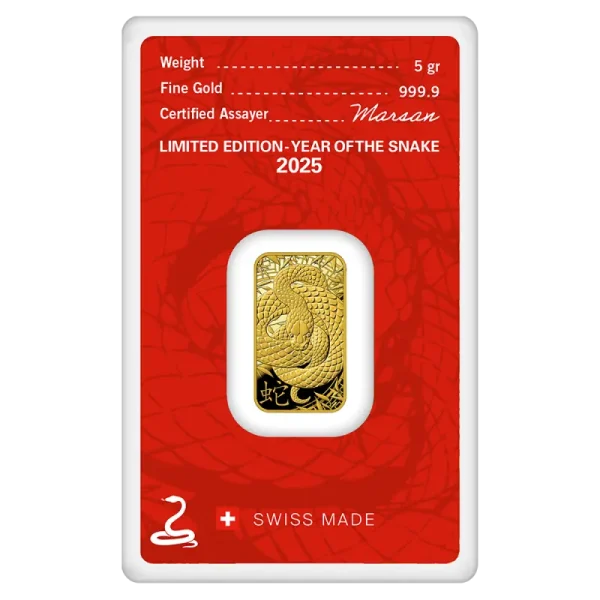 5g Gold Bar | Argor-Heraeus | Year Of The Snake | 2025