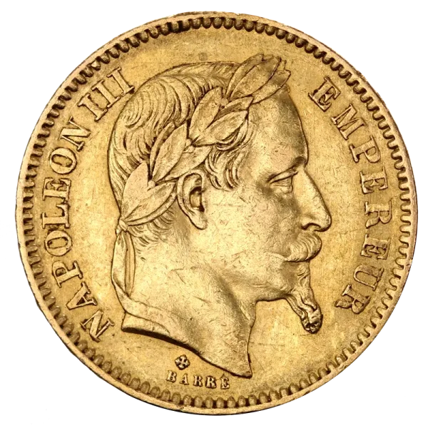 20 French Francs Napoléon III w. Laurel | Gold | 1861-1870