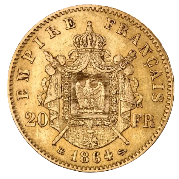 20 French Francs Napoléon III w. Laurel | Gold | 1861-1870