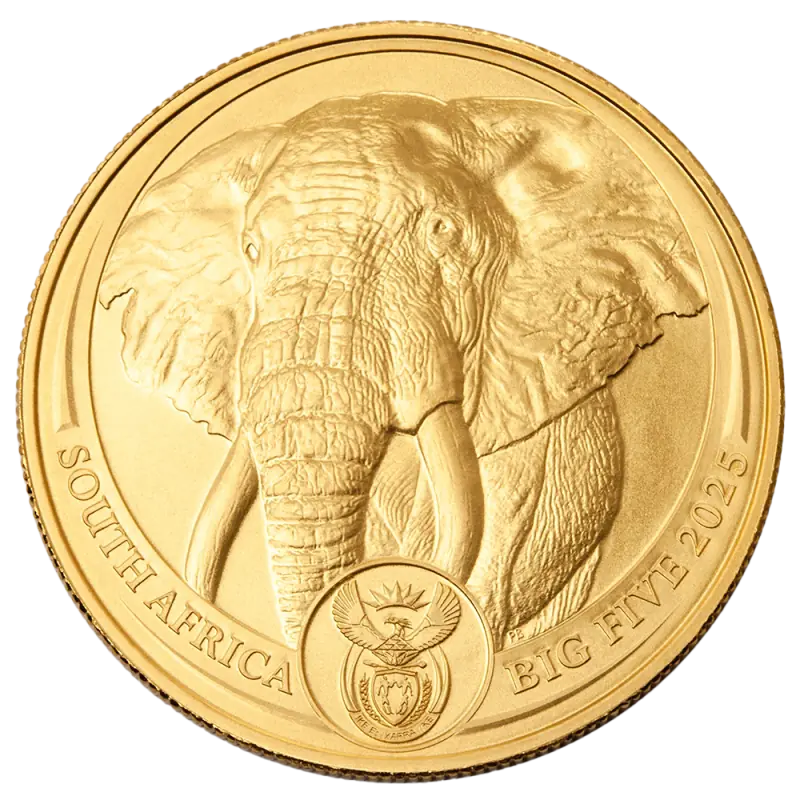 1 oz Big Five Elephant Gold Coin | 2025