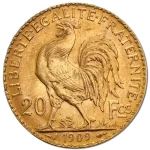 20 French Francs Marianne Rooster Gold Coin | 1899-1914