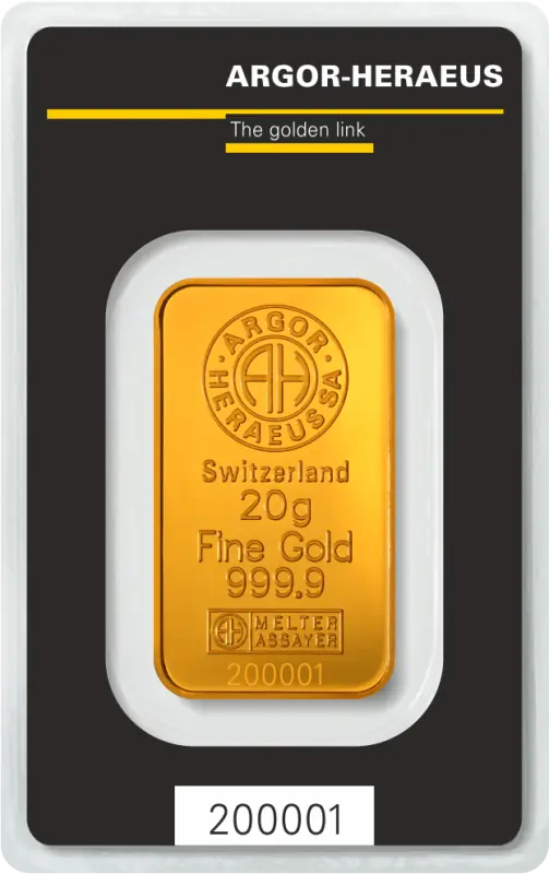 20g Gold Bar | Argor-Heraeus | Kinebar