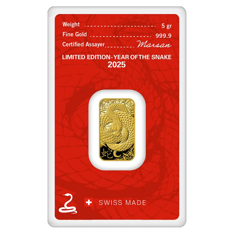 5g Gold Bar | Argor-Heraeus | Year Of The Snake | 2025
